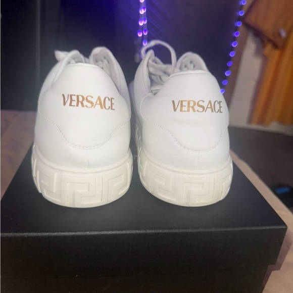 Versace Gold and White Sneakers - Picture 1 of 3